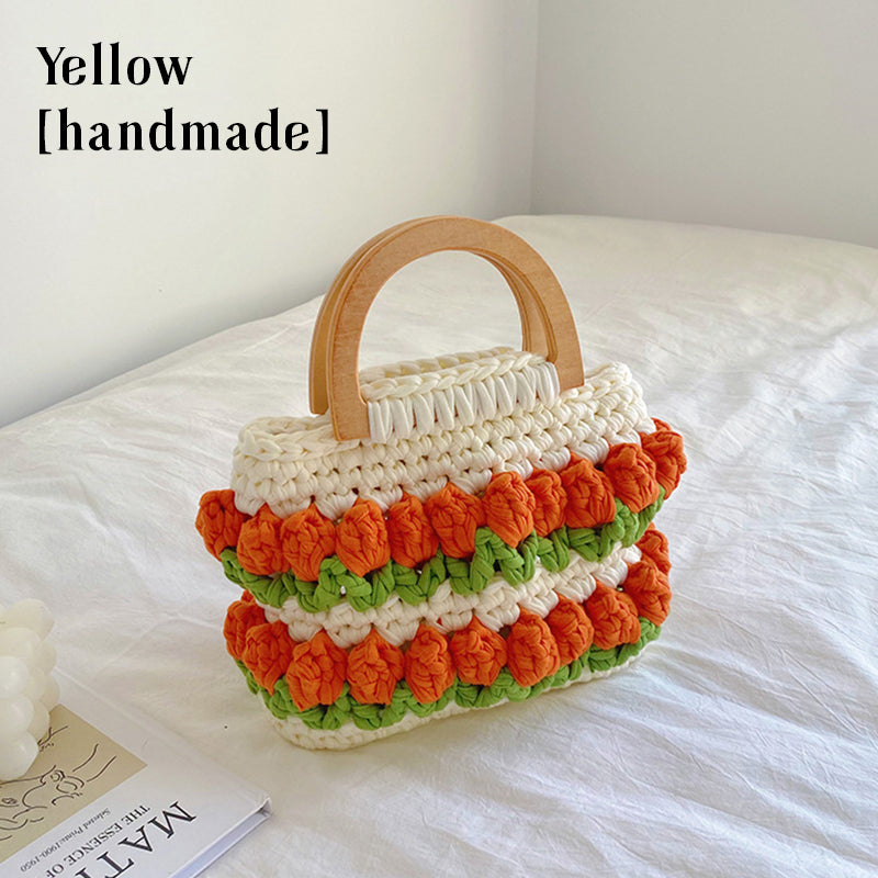 【DIY Kit+Finished product】Crochet Tulip Tote Bag