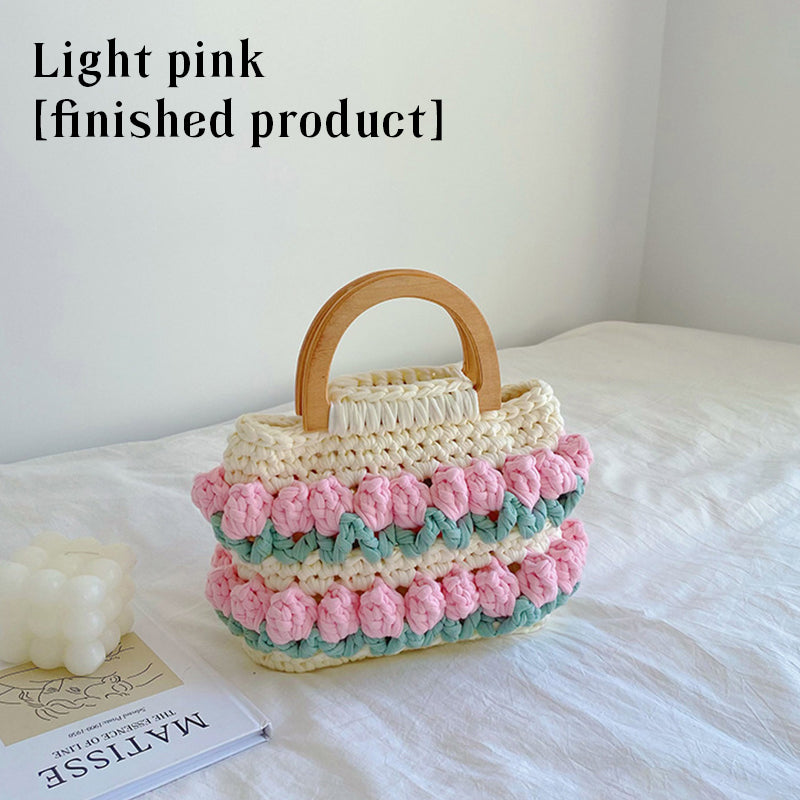 【DIY Kit+Finished product】Crochet Tulip Tote Bag