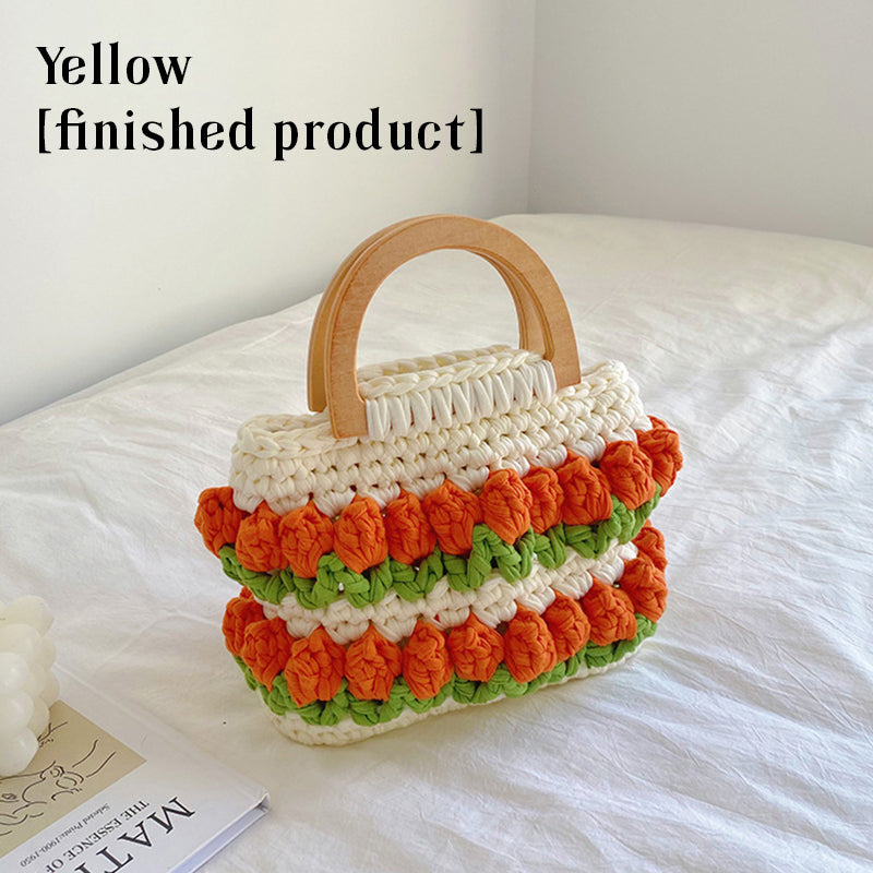 【DIY Kit+Finished product】Crochet Tulip Tote Bag