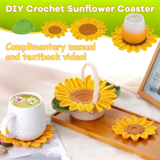 【DIY Kit】DIY Crochet Sunflower Coaster
