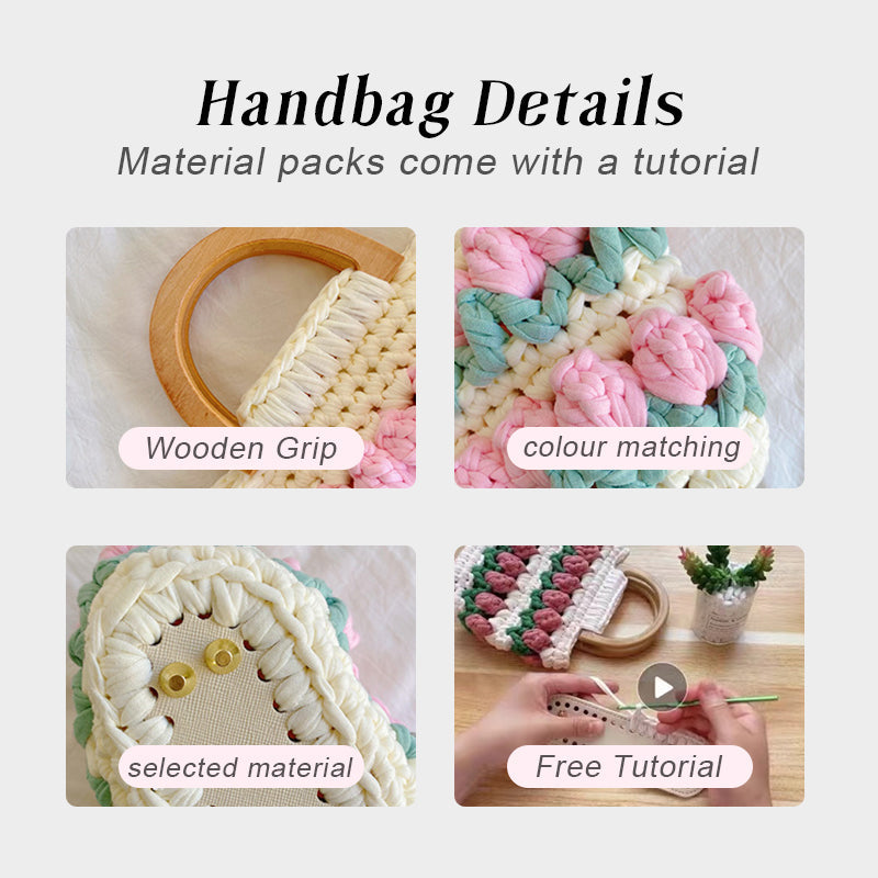 【DIY Kit+Finished product】Crochet Tulip Tote Bag