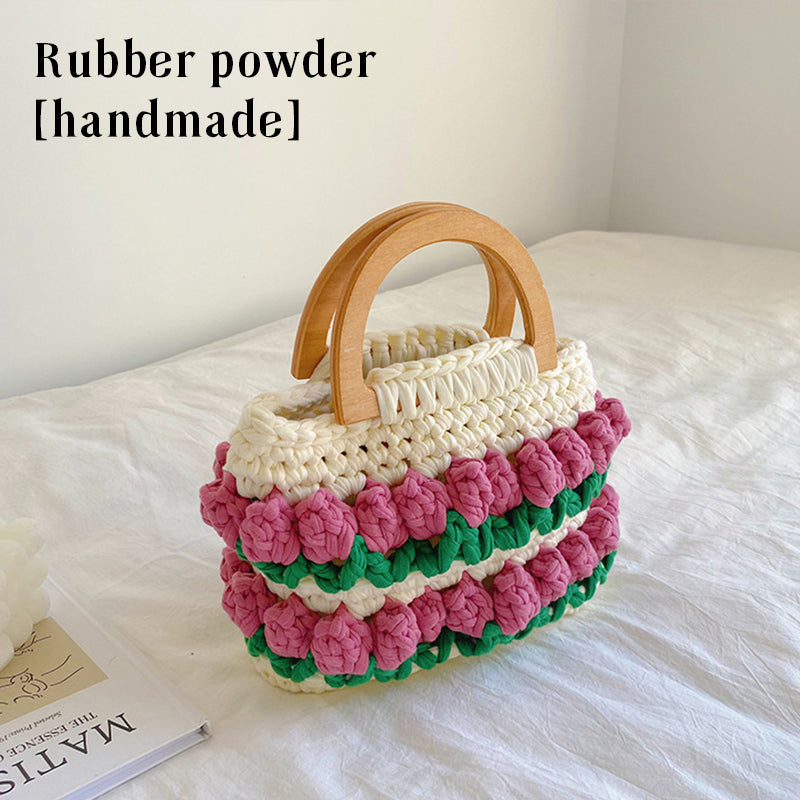 【DIY Kit+Finished product】Crochet Tulip Tote Bag